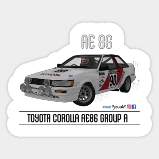 Toyota Corolla AE86 Group A Sticker